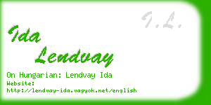 ida lendvay business card